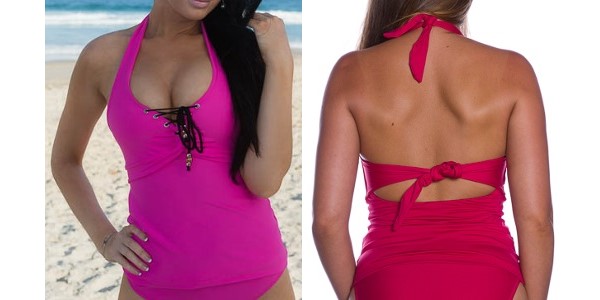 <strong> boobah Swimwear – Big Bust DD Lace Up Cami </strong>