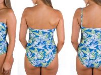boobah Swimwear – Strapless Ruched One Piece