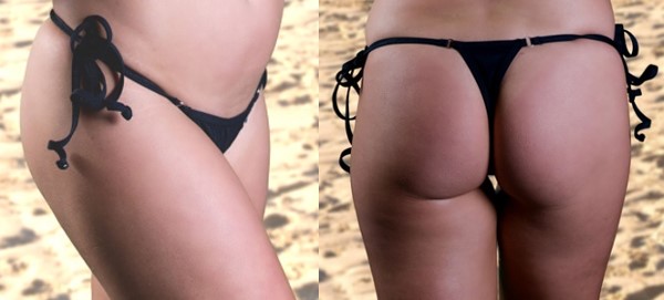 <strong>sunbabe Swimwear – Mesh Super Micro V String Tie Sides Pants</strong>