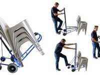 Custom Trolleys Australia - MT238SD 200KG Super Deluxe Chair Stack Moving Trolley w Removable Seat Support