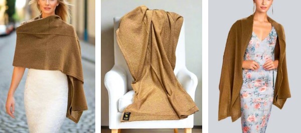 Alpaca Shop Australia – Alpaca Baby Shawl – Extra Soft – Natural Caramel