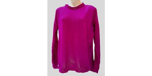 Alpaca Shop Australia – Alpaca Basic Solid Shoulder Sweater Oversized – Fuchsia