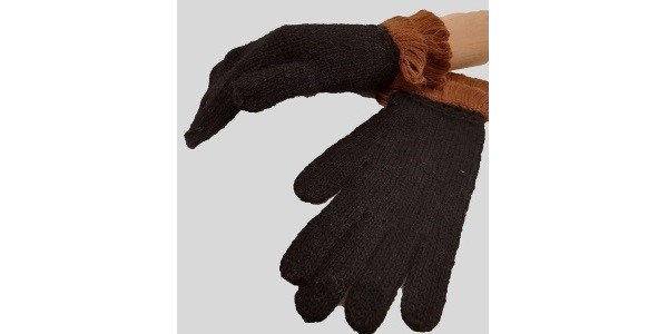Alpaca Shop Australia – Alpaca Black Fringe Gloves
