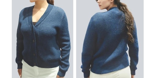 Alpaca Shop Australia – Alpaca Cardigan Jacquard – Royal Blue