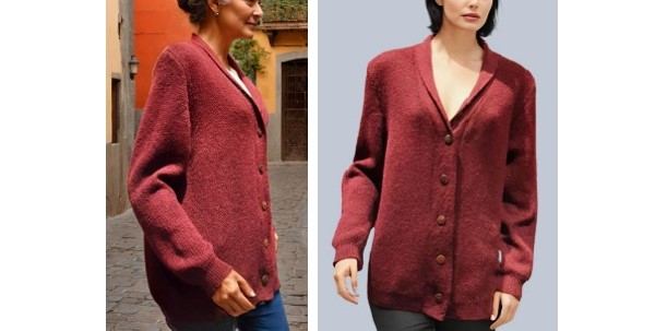 Alpaca Shop Australia – Alpaca Cardigan Lady – Cherry