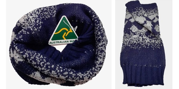 Alpaca Shop Australia – Alpaca Collar Neck Unisex Alaska – Blue