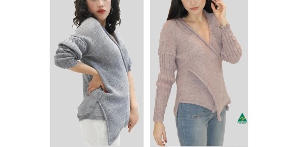 Alpaca Shop Australia – Alpaca Crossover Front Knit Jumper