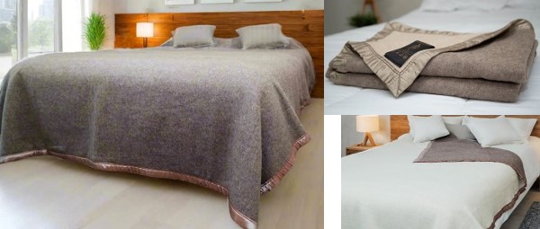 Alpaca Shop Australia – Alpaca Full KING Standard Blanket Reversible – Grey-Pearl