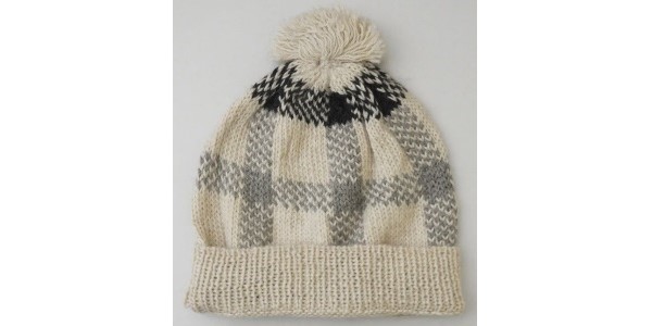 Alpaca Shop Australia – Alpaca Handmade Beanie – Natural Perl-Greys