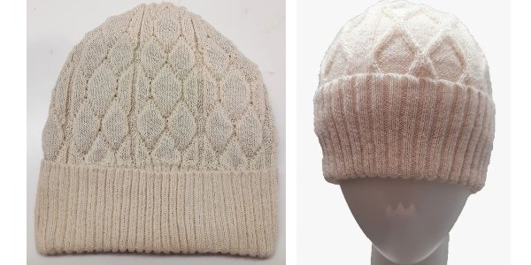 Alpaca Shop Australia – Alpaca High Relief Beanie Reversible – Natural Pearl