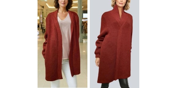 Alpaca Shop Australia – Alpaca Jacquard Coat – Terracotta