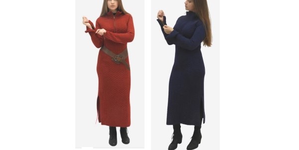 Alpaca Shop Australia – Alpaca Jacquard Long Dress