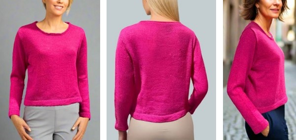 Alpaca Shop Australia – Alpaca Mohair Pullover Round Neckline – Fuchsia