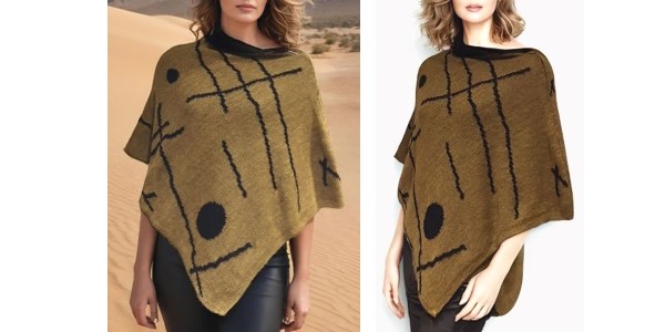 Alpaca Shop Australia – Alpaca Symmetrical & Reversible Poncho – Olive Green