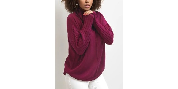 Alpaca Shop Australia – Alpaca Turtleneck Sweater – Fuchsia
