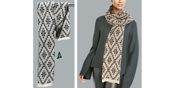 Alpaca Shop Australia – Alpaca Unisex Scarf LORD – Natural White