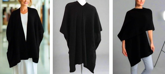 Alpaca Shop Australia – Alpaca Urban Ruana-Cape Extra Soft – Black