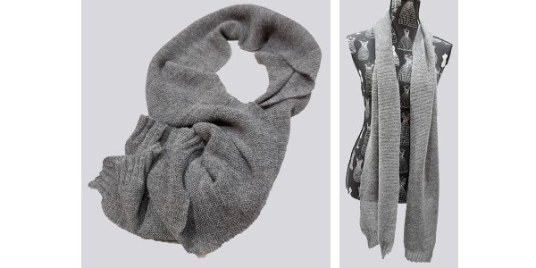 Alpaca Shop Australia – Alpaca Wool Scarf – Natural Grey