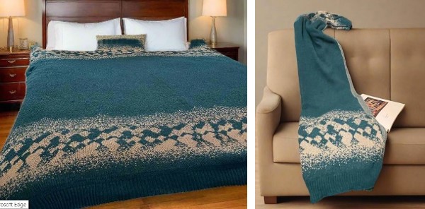 Alpaca Shop Australia – Australian Alpaca Blanket – Turquoise-Pearl