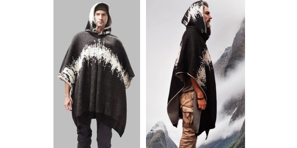 Alpaca Shop Australia – Australian Alpaca Thick Poncho Hooded CAMO – Disruption