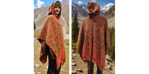 Alpaca Shop Australia – Australian Alpaca Thick Poncho Hooded CAMO – Moss Green