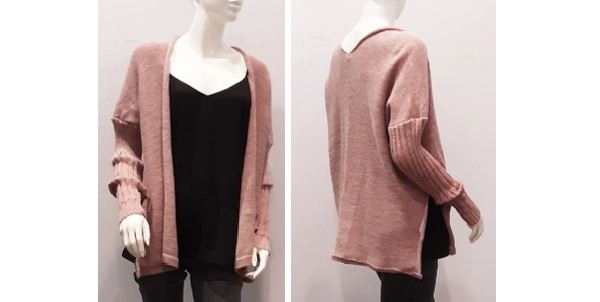 Alpaca Shop Australia – Eco Knit Cardigan Sweater Beach Wear – Soft Pink