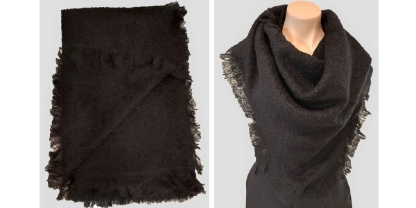 Alpaca Shop Australia – Unisex Smooth Alpaca Scarf Super Soft – Black