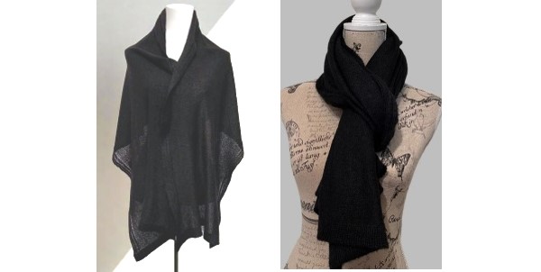 Alpaca Shop Australia – Alpaca Baby Shawl-Scarf – Extra Soft & Light – Black