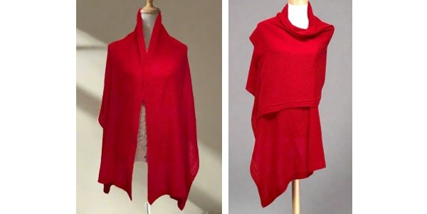 Alpaca Shop Australia – Alpaca Baby Shawl-Scarf – Extra Soft & Light – Red