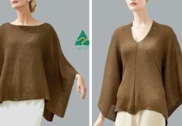 Alpaca Shop Australia – Alpaca Knit Poncho Rice Grain Pattern – Natural Camel