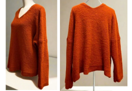 Alpaca Shop Australia – Alpaca Mohair Pullover Sweater Plus Size – Terracotta