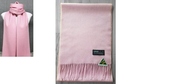 UGG Scarf – Merino Wool Scarf – Baby Pink