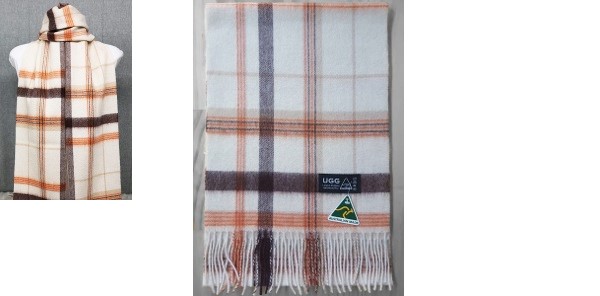 UGG Scarf – Merino Wool Scarf – White Chai