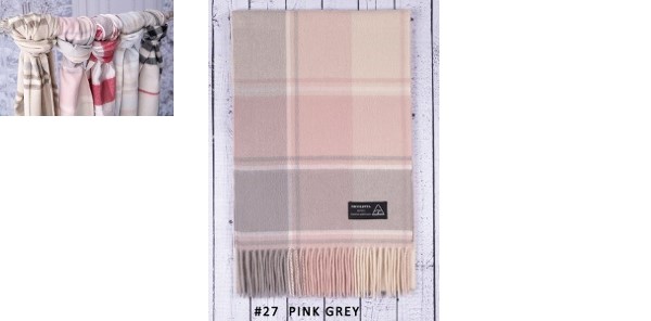 UGG Scarf – Premium Scarf – Pink Grey SKU 27