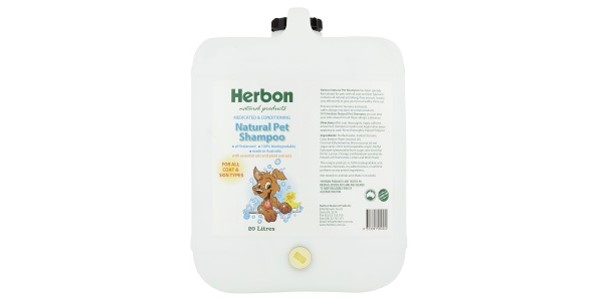 Herbon Natural Products – Herbon Natural Pet Shampoo – Gentle Care for Dogs 20 Litre