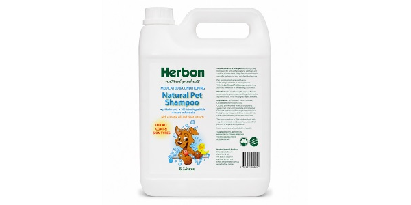 Herbon Natural Products – Herbon Natural Pet Shampoo – Gentle Care for Dogs 5 Litre